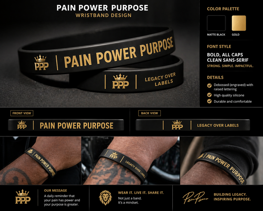 PPP Wristband – Pain Power Purpose